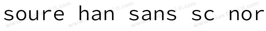 soure han sans sc normal字体转换